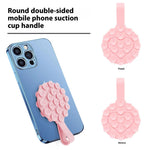 RK-X18 19 Grain Silicone Suction Cup Heart-Shaped Double-Sided Phone Holder Detachable Phone Mount