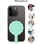 RK-X18 19 Grain Silicone Suction Cup Heart-Shaped Double-Sided Phone Holder Detachable Phone Mount
