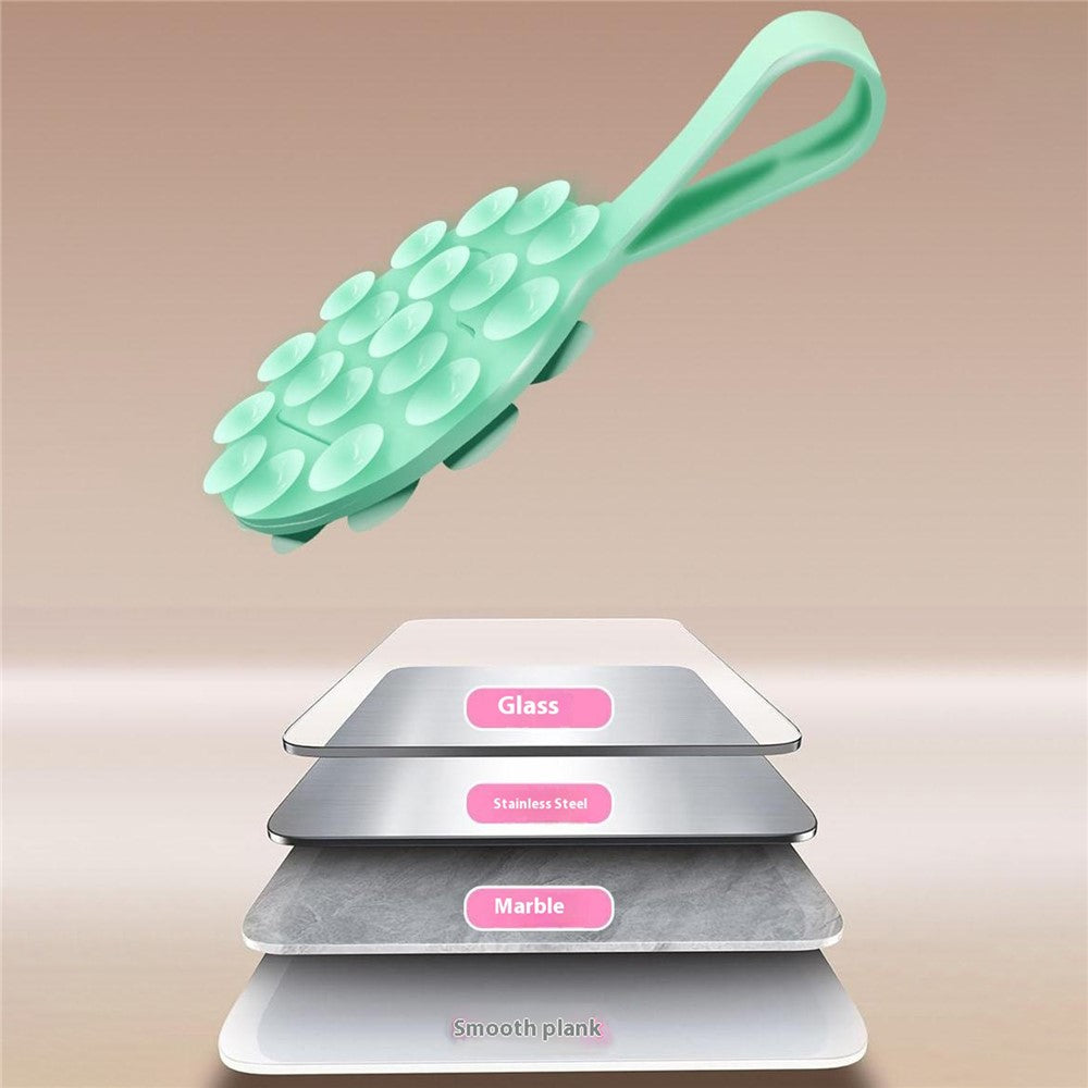 RK-X18 19 Grain Silicone Suction Cup Heart-Shaped Double-Sided Phone Holder Detachable Phone Mount