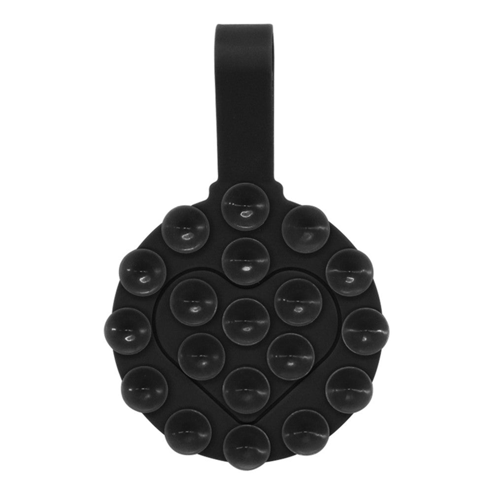 RK-X18 19 Grain Silicone Suction Cup Heart-Shaped Double-Sided Phone Holder Detachable Phone Mount