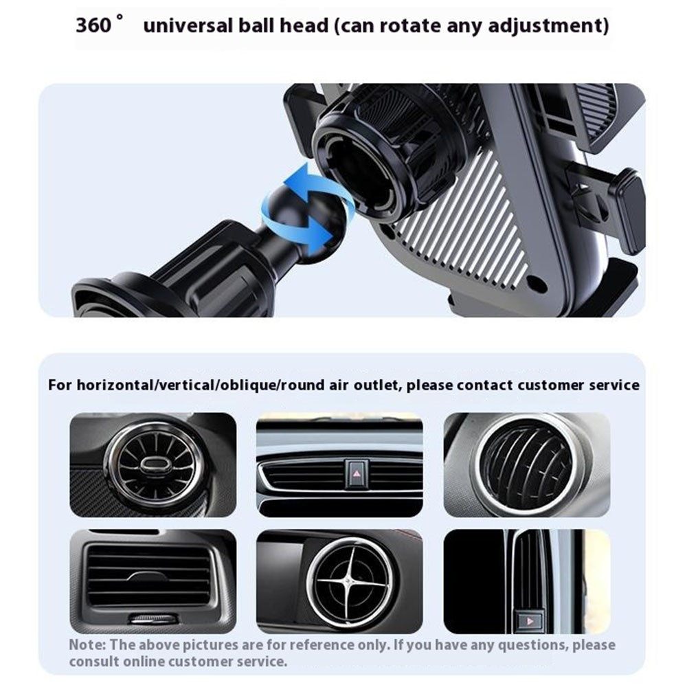 360-Degree Rotating Car Air Vent Phone Holder for 4.5-7 inch Smartphones