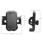 Car Dashboard Windshield Suction Cup Phone Holder Carbon Fiber Texture Extendable Rod Cellphone Bracket