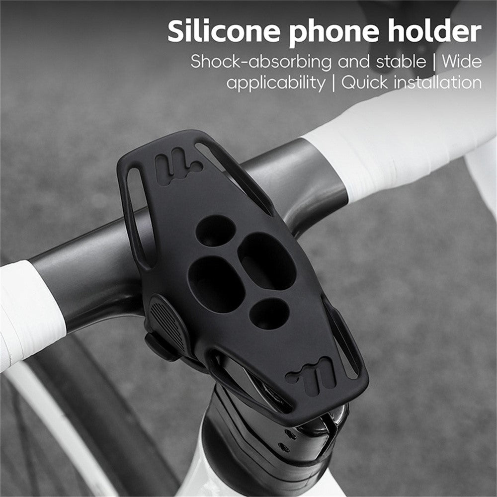 WEST BIKING YP0715084 Bike Handlebar Phone Holder Soft Silicone E-Bike Bicycle Cellphone Bracket