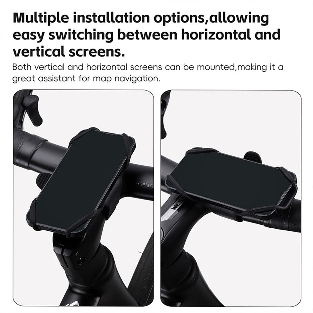 WEST BIKING YP0715084 Bike Handlebar Phone Holder Soft Silicone E-Bike Bicycle Cellphone Bracket