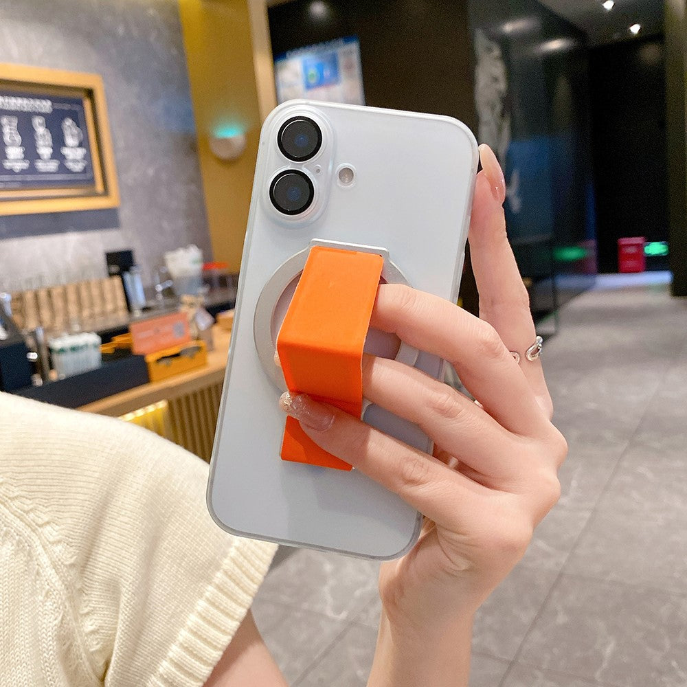Alloy + PU Leather Kickstand Phone Holder