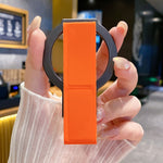 Alloy + PU Leather Kickstand Phone Holder