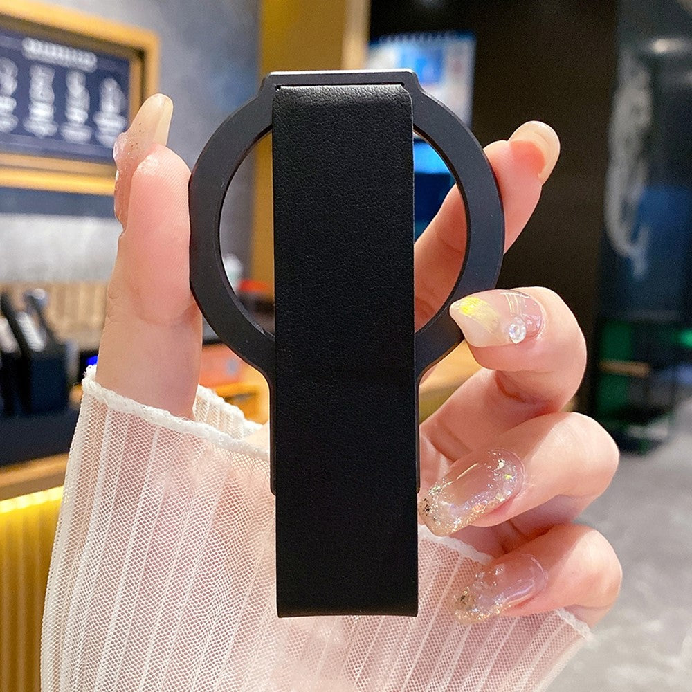Alloy + PU Leather Kickstand Phone Holder