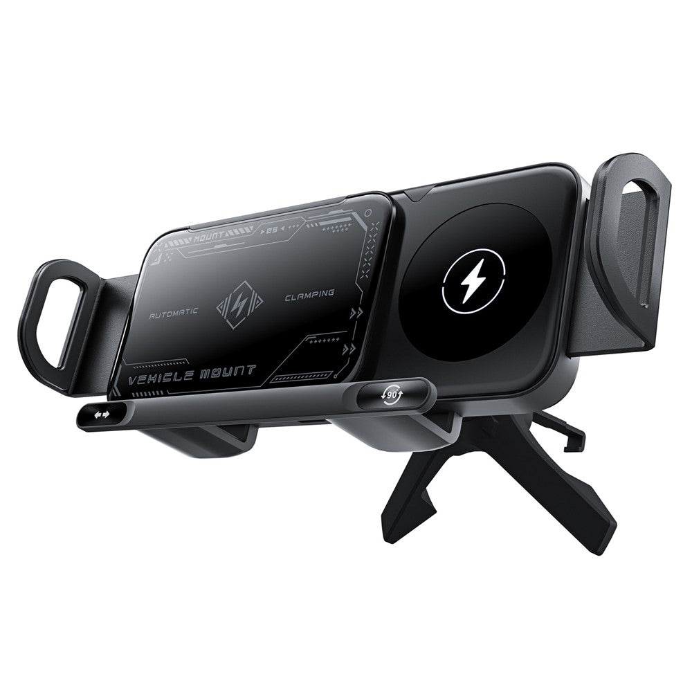 15W Car Air Outlet Rotating Wireless Charging Phone Holder (Air Outlet Model)