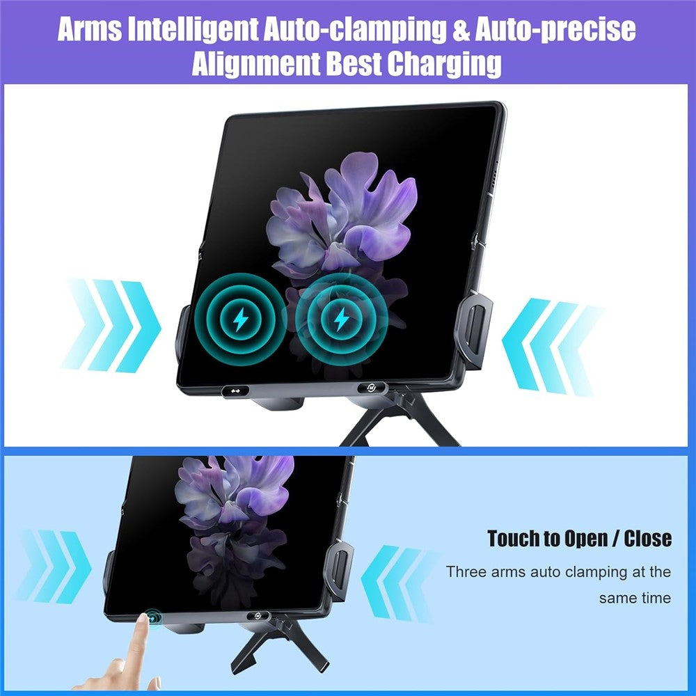 15W Car Air Outlet Rotating Wireless Charging Phone Holder (Air Outlet Model)