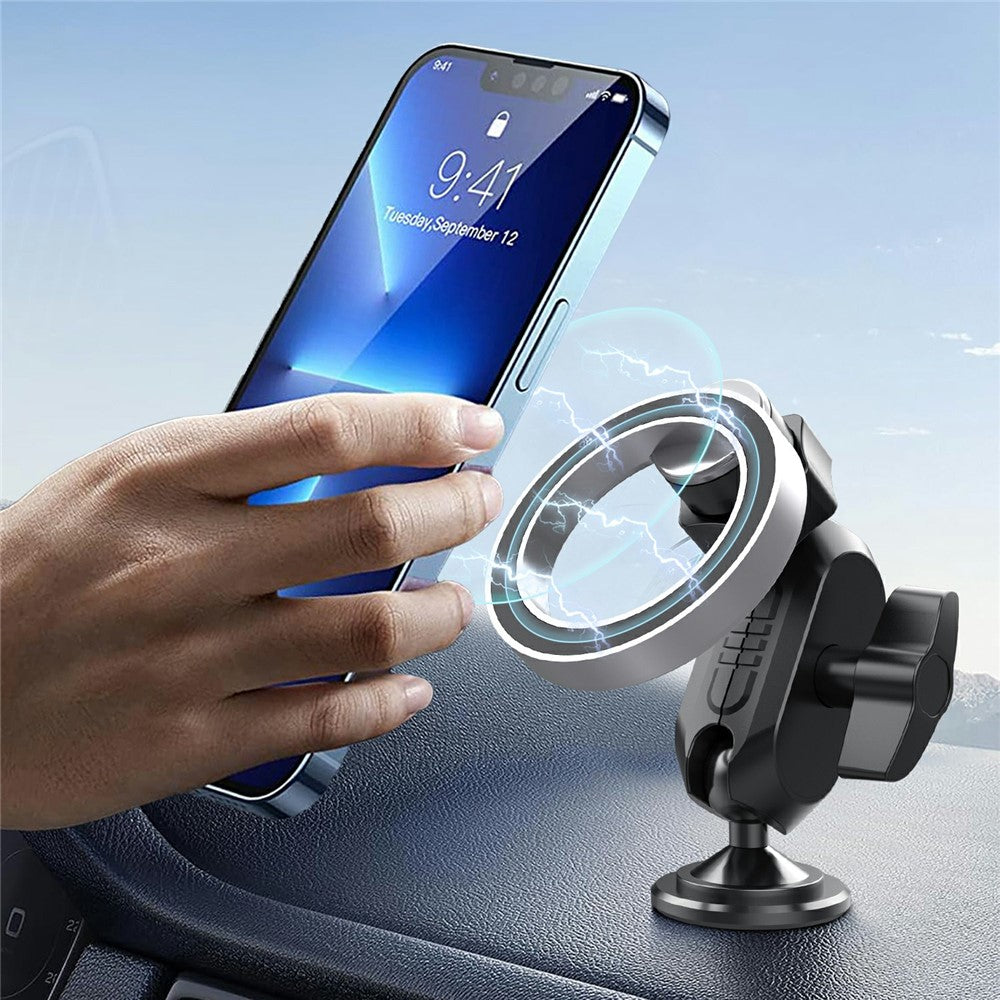 159A Adhesive Base Magnetic Car Dashboard Mount Phone Holder Bracket with 360 Degree Rotation