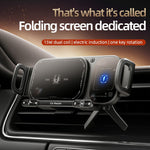 SD01 15W Wireless Charger Phone Holder Air Vent Car Mount Dual Coil Rotating Phone Stand