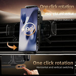 SD01 15W Wireless Charger Phone Holder Air Vent Car Mount Dual Coil Rotating Phone Stand