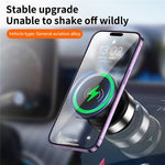 X9C Car Magnetic Suction Vacuum Phone Holder 360-Degree Rotation Wireless Charging Navigation Stand