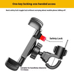 Z012 Motorcycle Bicycle Handlebar Phone Mount 360 Degree Rotation Adjustable Universal Cellphone Holder