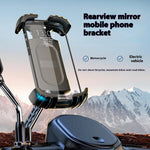 Z012 Motorcycle Bicycle Rearview Mirror Phone Mount 360 Degree Rotation Universal Cellphone Holder