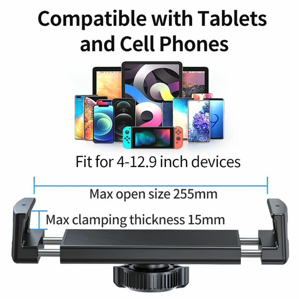 LANPARTE RBA-P2L Dual Suction Cup Tablet Stand Extended Version Universal Car Holder Mount with Adjustable Arm
