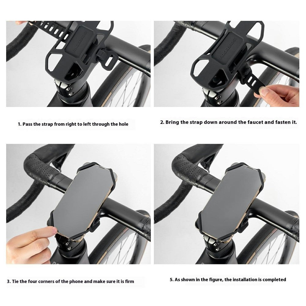 ROCKBROS Bicycle E-Bike Silicone Phone Mount Quick Release Cellphone Navigation Holder