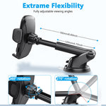 ML209 2 in 1 Car Phone Holder Mount Powerful Suction Phone Mount for Car Dashboard Windshield