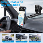 ML209 2 in 1 Car Phone Holder Mount Powerful Suction Phone Mount for Car Dashboard Windshield