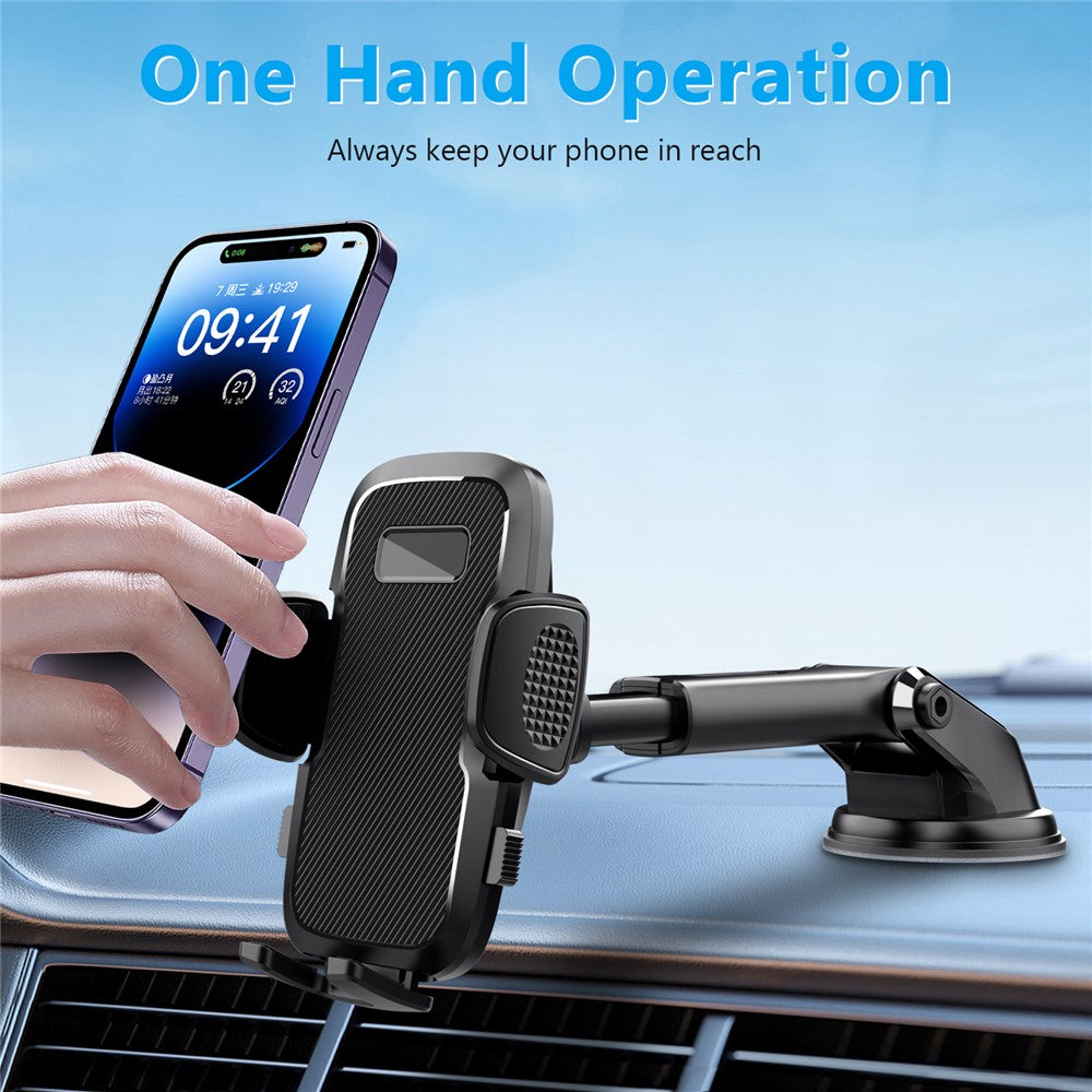 ML209 2 in 1 Car Phone Holder Mount Powerful Suction Phone Mount for Car Dashboard Windshield
