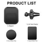 ML172 360 Degree Rotation Car Air Vent Square Magnetic Phone Holder Bracket for 4