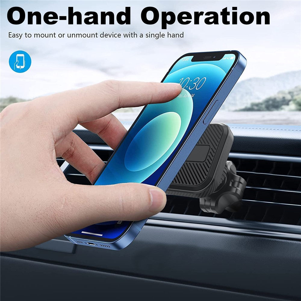 ML172 360 Degree Rotation Car Air Vent Square Magnetic Phone Holder Bracket for 4