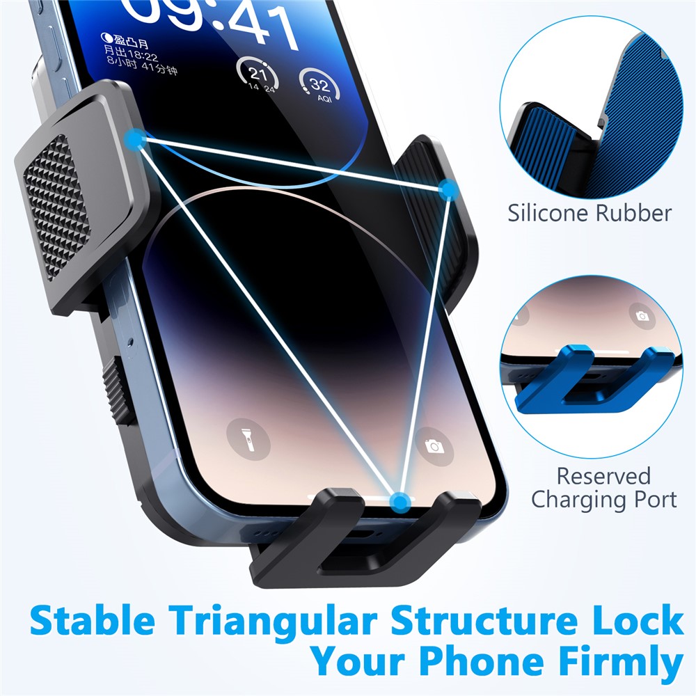 ML241 Car Phone Holder 360 Degree Rotation Adjustable Arm Suction Cup Mount Bracket