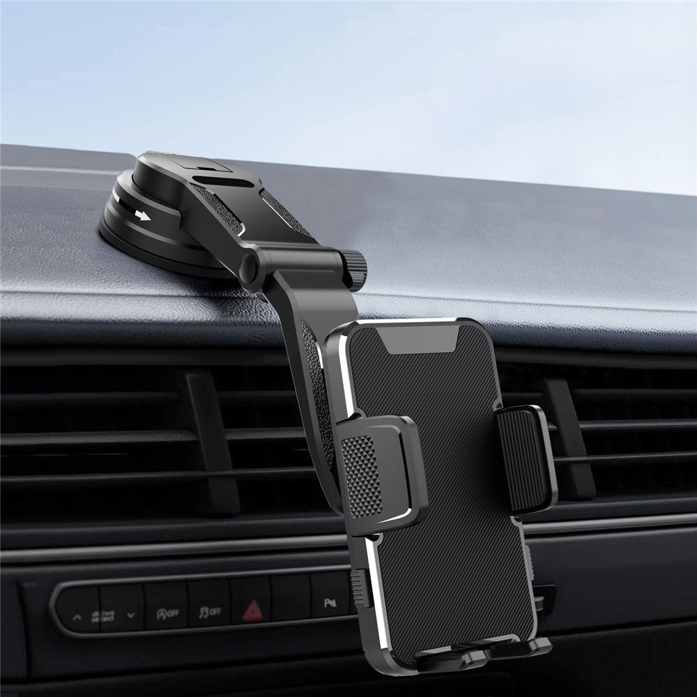 ML241 Car Phone Holder 360 Degree Rotation Adjustable Arm Suction Cup Mount Bracket