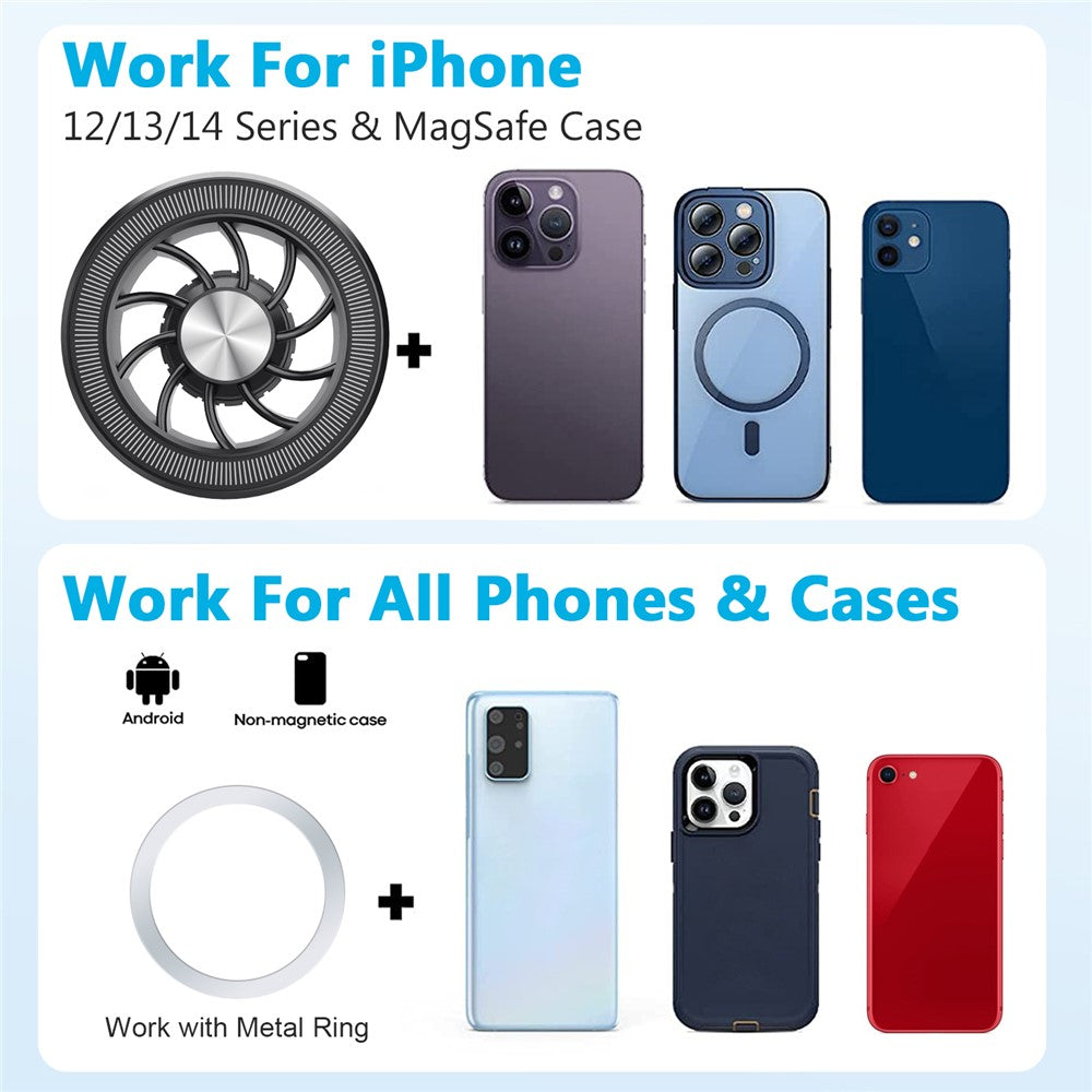 ML216 Magnetic Phone Holder 360 Degree Rotation Car Air Vent Mount Cellphone Bracket