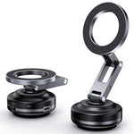 X63 Magnetic Car Phone Navigation Mount Vacuum Suction Cup Foldable Arm Aluminum Alloy Bracket