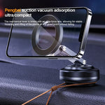 X63 Magnetic Car Phone Navigation Mount Vacuum Suction Cup Foldable Arm Aluminum Alloy Bracket