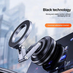 X63 Magnetic Car Phone Navigation Mount Vacuum Suction Cup Foldable Arm Aluminum Alloy Bracket