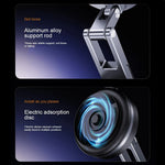 X63 Magnetic Car Phone Navigation Mount Vacuum Suction Cup Foldable Arm Aluminum Alloy Bracket