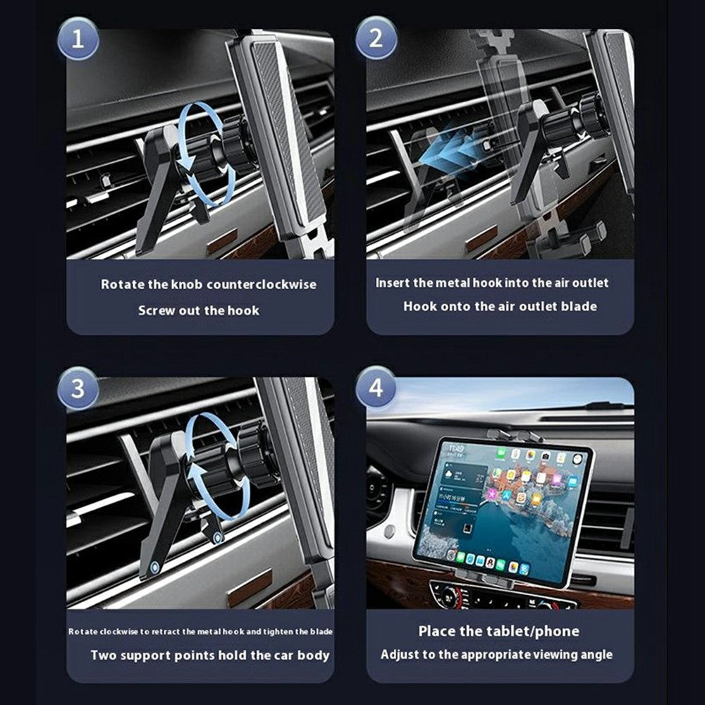 C259 Car Air Vent Mount 360 Degree Rotation 7-12.9 Inch Phone Tablet Holder