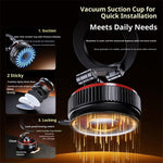 X66 Magnetic Car Phone Mount 720-Degree Triple-Axis Rotation Folding Vacuum Suction Cup Phone Holder for Dashboard / Windshield