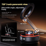 X66 Magnetic Car Phone Mount 720-Degree Triple-Axis Rotation Folding Vacuum Suction Cup Phone Holder for Dashboard / Windshield