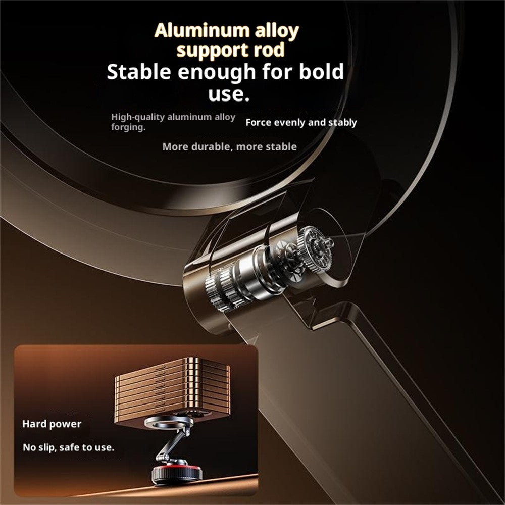 X66 Magnetic Car Phone Mount 720-Degree Triple-Axis Rotation Folding Vacuum Suction Cup Phone Holder for Dashboard / Windshield