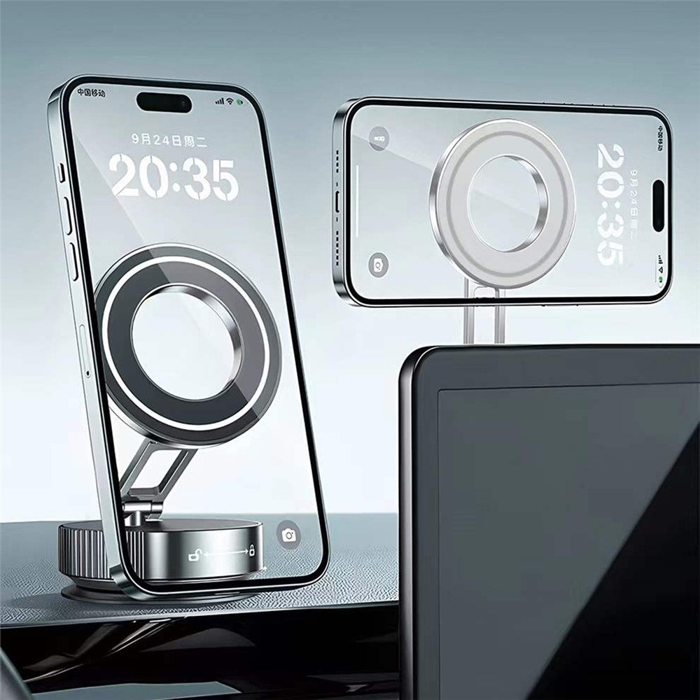 COTECI BS-014 Magnetic Car Phone Mount Holder Vacuum Suction Cup 3-Axis Adjustable Anti Shake Vehicle Stand