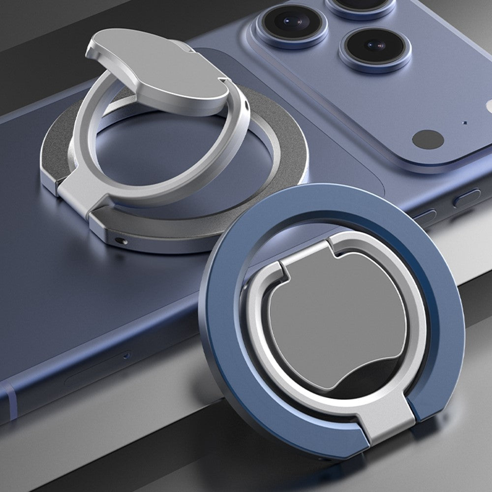 Magnetic Phone Ring Holder Grip with Dual-Side Magnets Triple Folding Zinc Alloy Kickstand