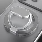 Magnetic Phone Ring Holder Grip with Dual-Side Magnets Triple Folding Zinc Alloy Kickstand