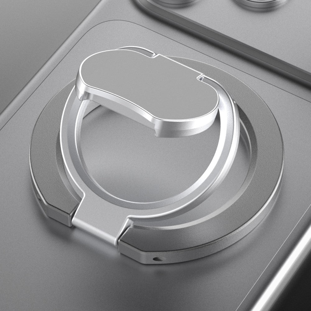 Magnetic Phone Ring Holder Grip with Dual-Side Magnets Triple Folding Zinc Alloy Kickstand