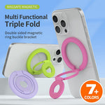 360 Degree Rotation Magnetic Phone Holder Grip Ring Kickstand Foldable Metal Stand