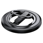 Folding Metal Phone Stand 360 Degree Rotation Damping Gear Ultra Thin Magnetic Ring Holder
