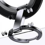 Folding Metal Phone Stand 360 Degree Rotation Damping Gear Ultra Thin Magnetic Ring Holder
