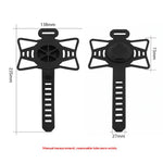BENGGUO Bicycle Phone Mount Adjustable Silicone Elastic Strap Holder for 4.7-7.2 Inch Devices Bike Handlebar Bracket, Black