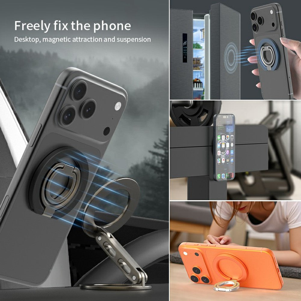 Multi-Functional Magnetic Phone Holder 360 Degree Rotation Foldable Grip Ring Kickstand