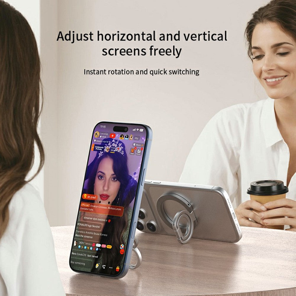 Multi-Functional Magnetic Phone Holder 360 Degree Rotation Foldable Grip Ring Kickstand