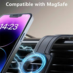 AT28 Universal Magnetic Car Phone Mount Dashboard Console Screen Navigation Foldable Holder Stand
