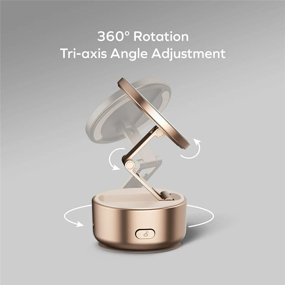 MOMAX KH20 1-Snap Go Electric Magnetic Phone Stand Auto Suction 360° Rotation Tri-Axis Foldable Holder