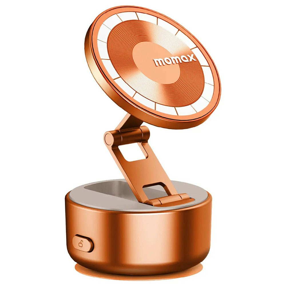 MOMAX KH20 1-Snap Go Electric Magnetic Phone Stand Auto Suction 360° Rotation Tri-Axis Foldable Holder